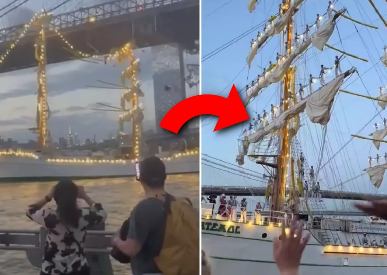 Meksika'ya ait donanma gemisi, Brooklyn Köprüsü'ne çarptı: Ölü ve yaralılar var! Kaza anı viral oldu