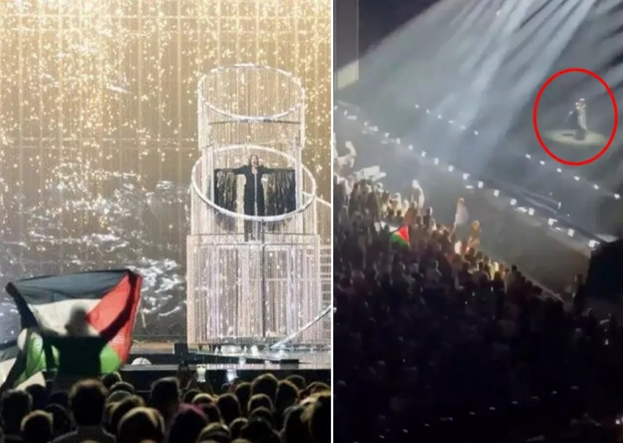 Eurovision 2025 finaline Filistin protestoları damga vurdu! İsrail temsilcisi sahnede yuhalandı, binler alanlarda Filistin için ses verdi...