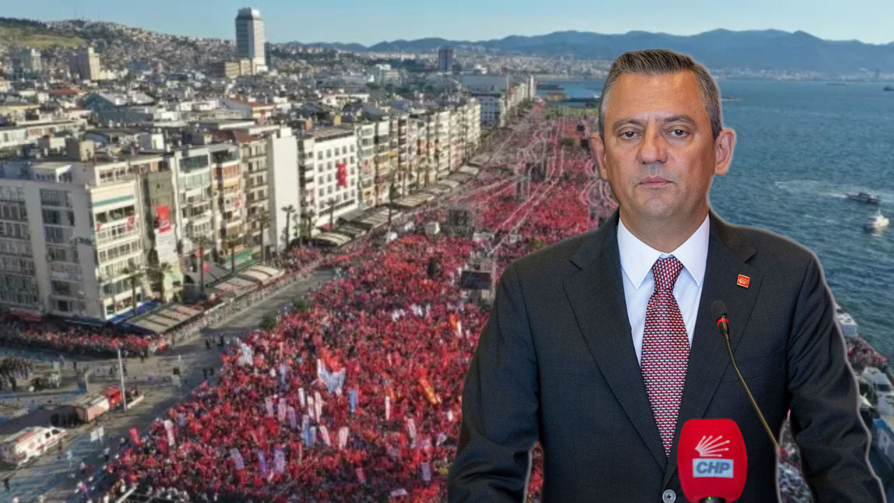 CHP İzmir mitinginde yine klasik senaryo! Özgür Özel “2 milyon” dedi, emniyet “70 bin” saydı...