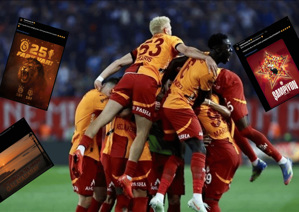 Galatasaray'da şampiyonluk yüklendi! Fenerbahçe ve Beşiktaş'a peş peşe gönderme...