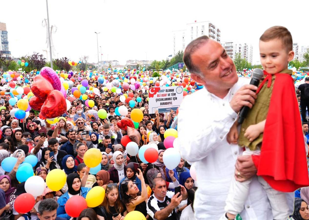 Sancaktepe'de ağlatan dayanışma: Balonlar kanseri yenen 6 yaşındaki Ali Asaf için uçuruldu