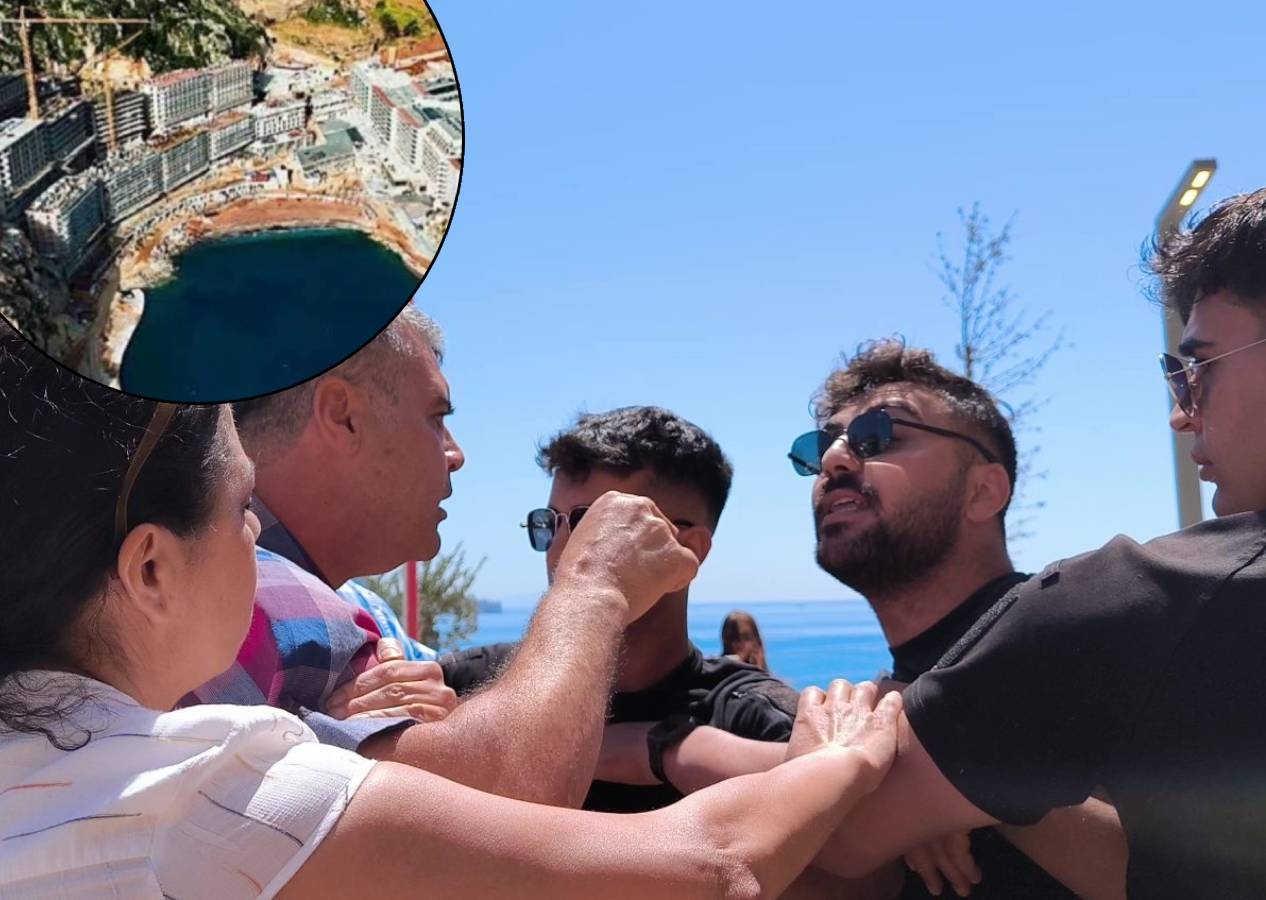 Marmaris'teki skandal proje: Yolu kesen Sinpaş görevlileri ile vatandaşlar arasında arbede çıktı
