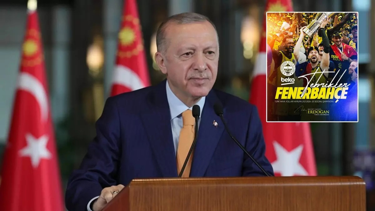 Cumhurbaşkanı Recep Tayyip Erdoğan'dan EuroLeague'de şampiyon olan Fenerbahçe Beko'ya tebrik