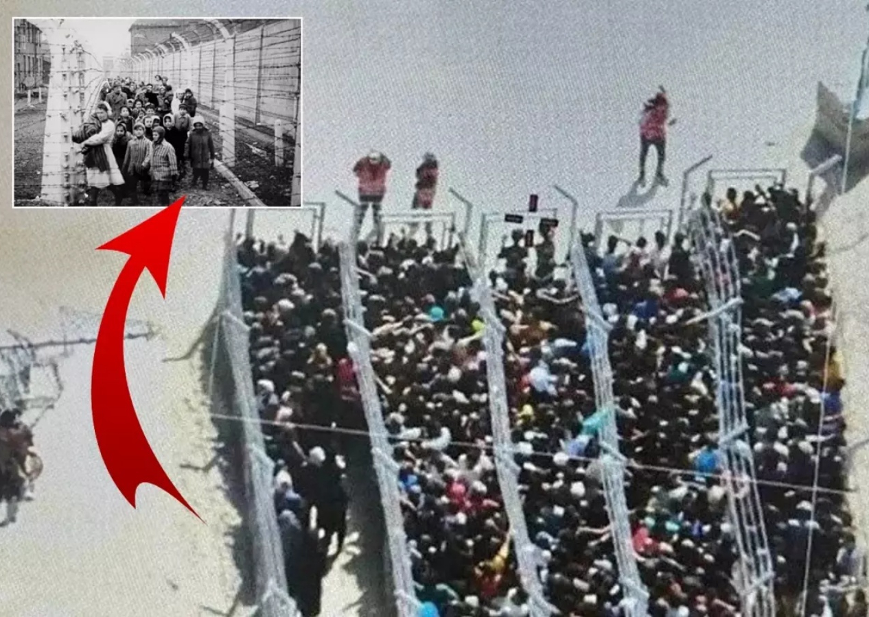 Nazi kampı benzetmesi! Gazze'de yardım değil utanç sahnesi: Gazzeliler tel örgülerde bekletildi...