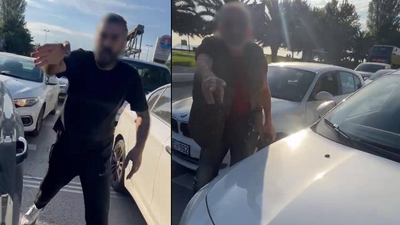 Trafikte maganda kabusu! Kadın sürücü, 2 çocuğunun yanında saldırıya uğradı
