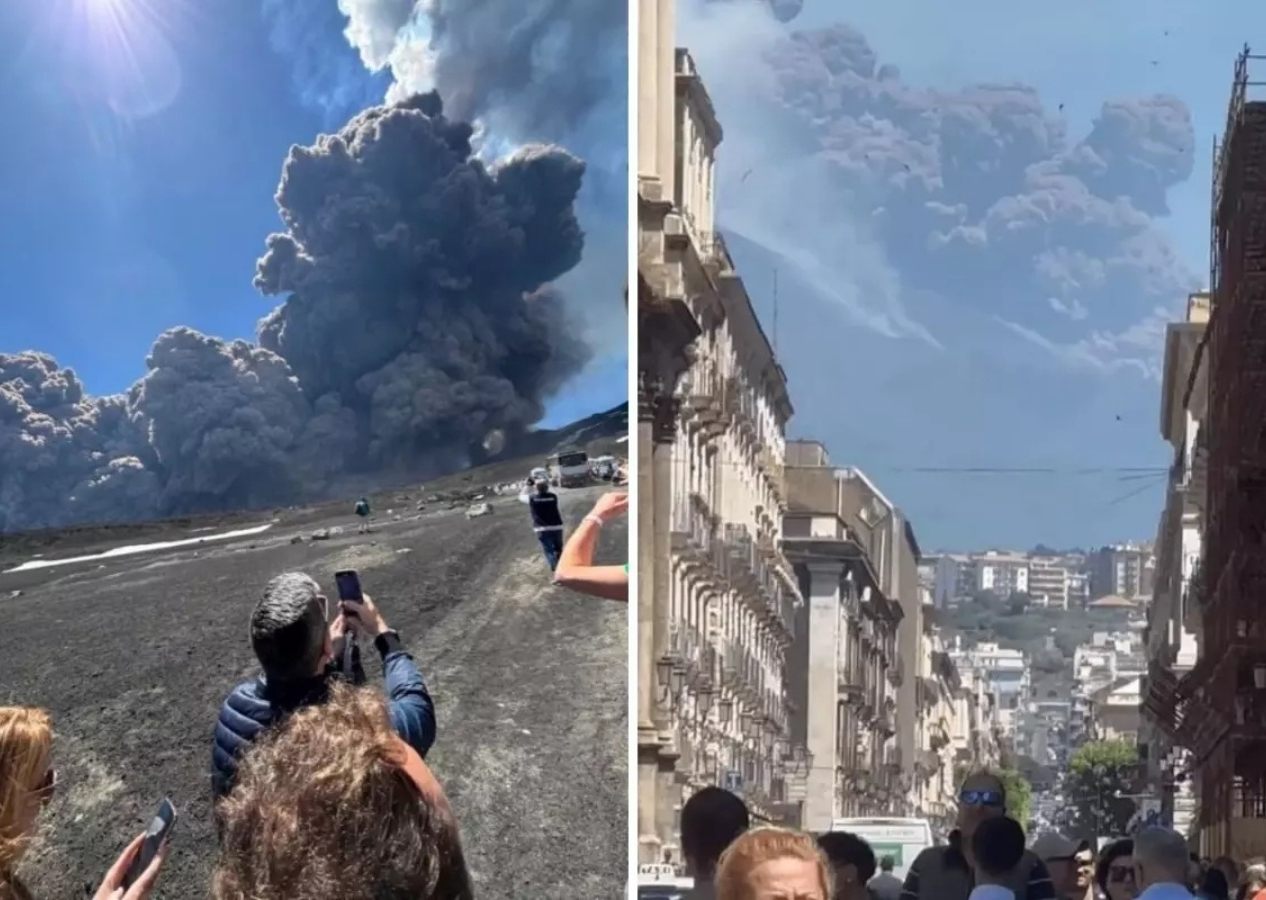 Etna lav püskürttü, turistler kaçacak yer aradı: Sicilya’da kırmızı alarm! Uçuşlar durduruldu...