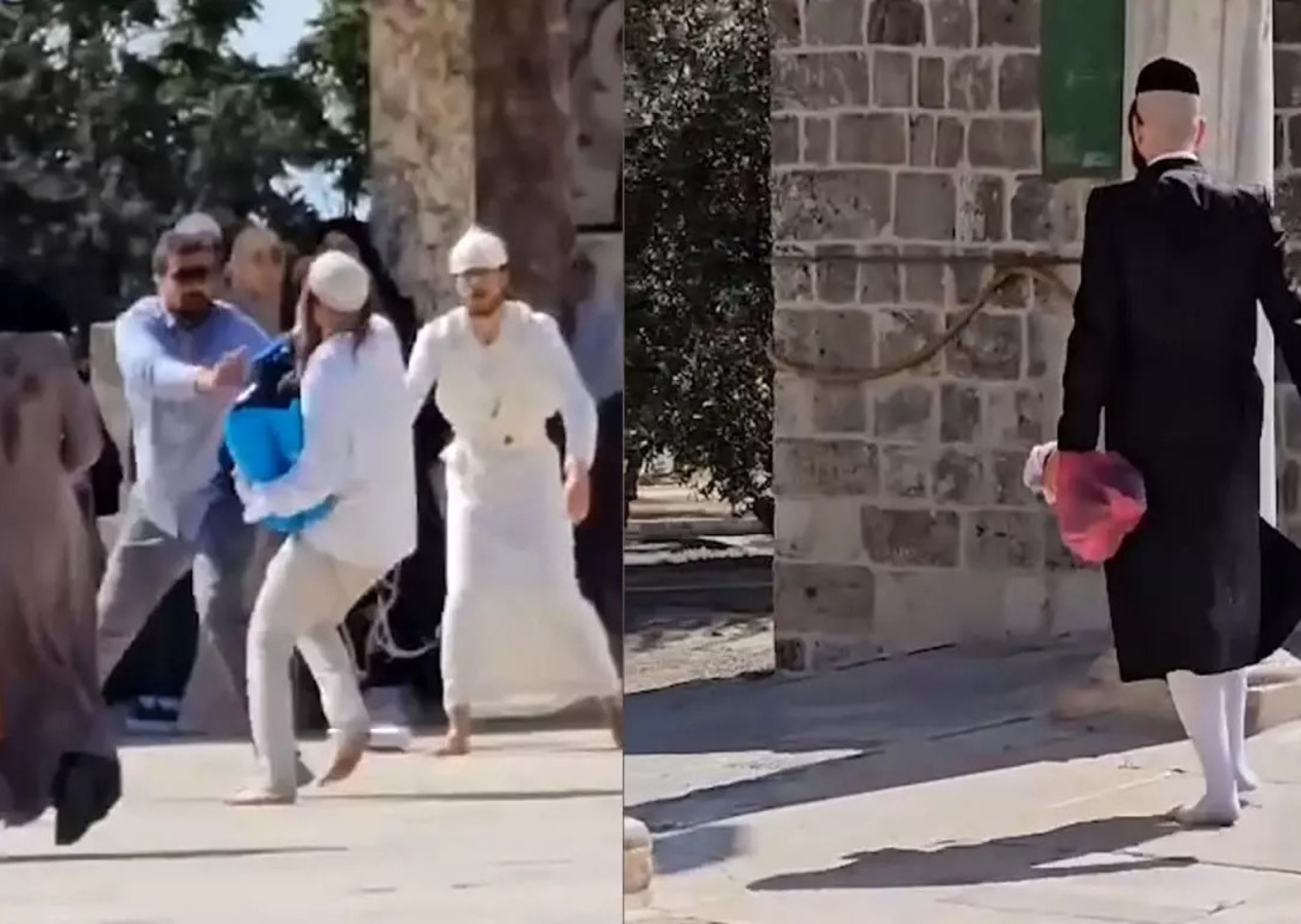 Fanatik Yahudilerden Mescid-i Aksa'ya skandal baskın: Kanlı et sokmaya çalıştılar!