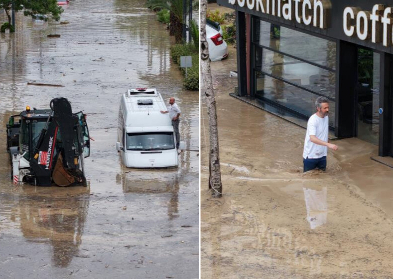 Trabzon'da yaz ortasında sel felaketi: Eski devlet sahil yolu sulara teslim oldu, 72 yasındaki bir vatandaş kayıp