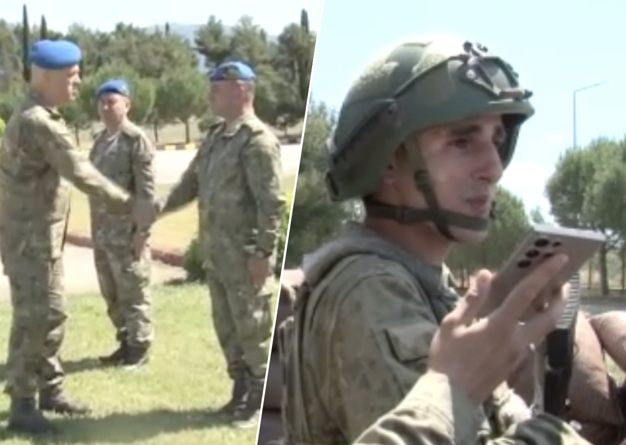 57. Alay’ın mirası 19. Komando Tugayı’nda duygusal bayram: Mehmetçik, babasıyla bayramlaştı!