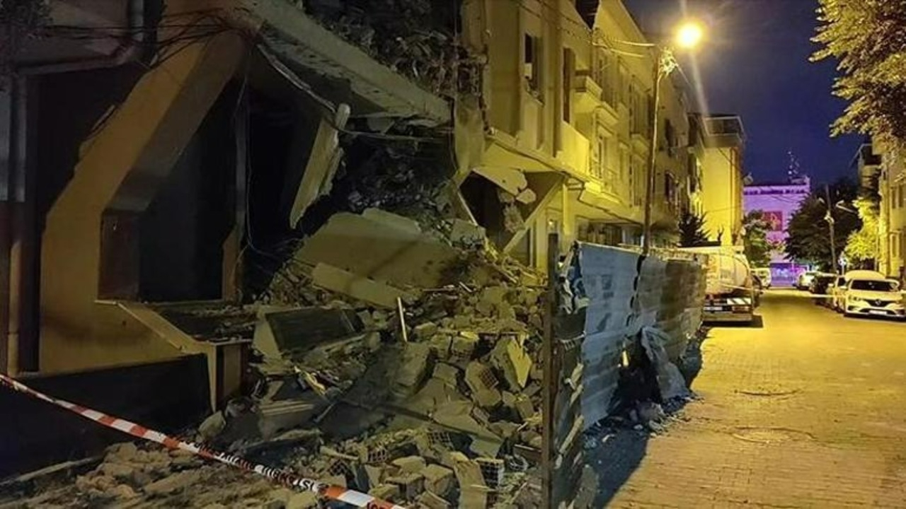 Avcılar'da kentsel dönüşümde korkutan anlar: 6 katlı binada kısmi çökme yaşandı