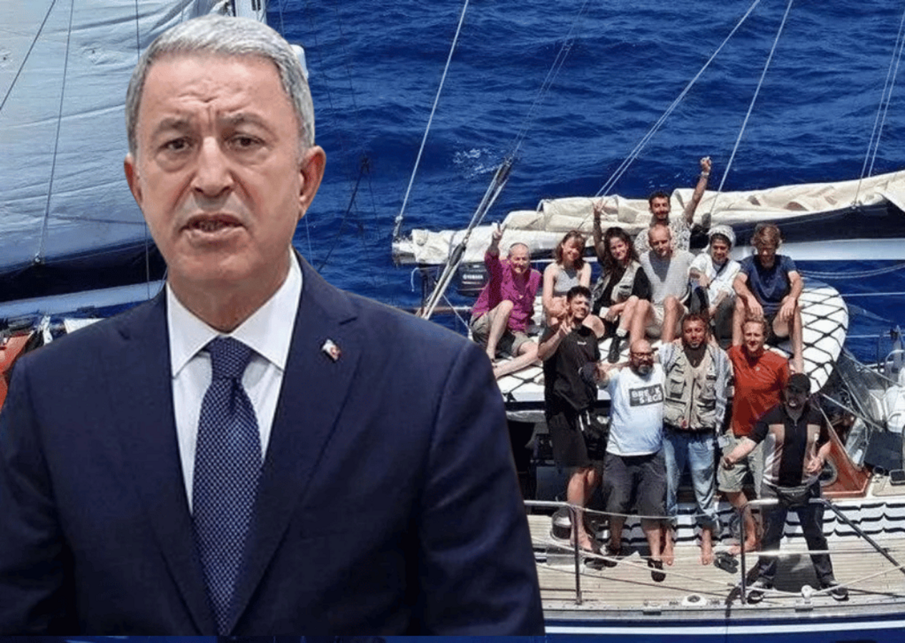 Hulusi Akar'dan Madleen gemisini alıkoyan İsrail'e çok sert mesaj: Bir gün mutlaka...