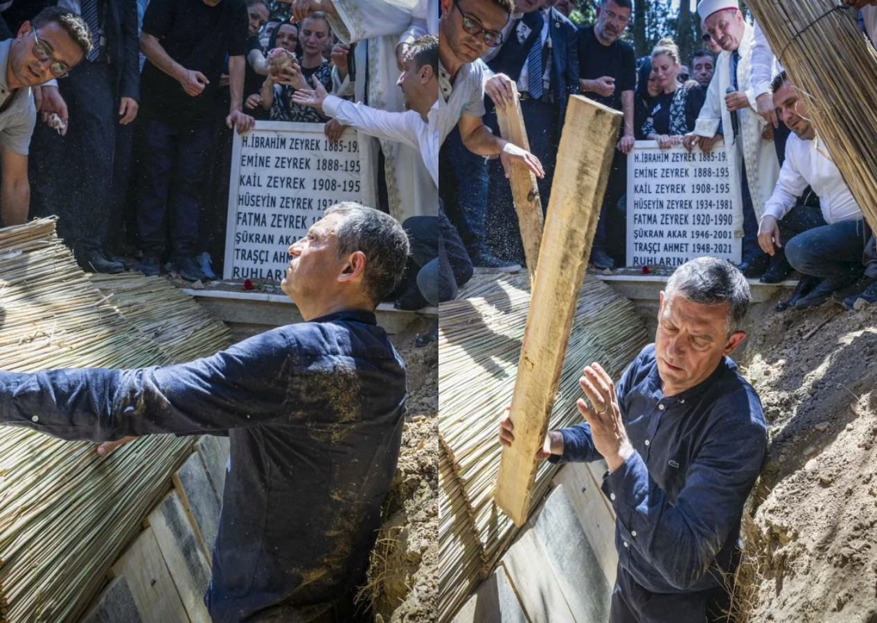 Ferdi Zeyrek'e vedadan acı kareler: Özgür Özel naaşı defnetti