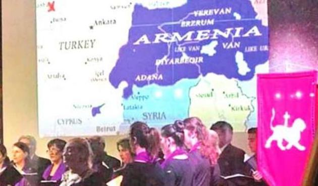 Almanya Ermenilerinin skandal Türkiye haritası...