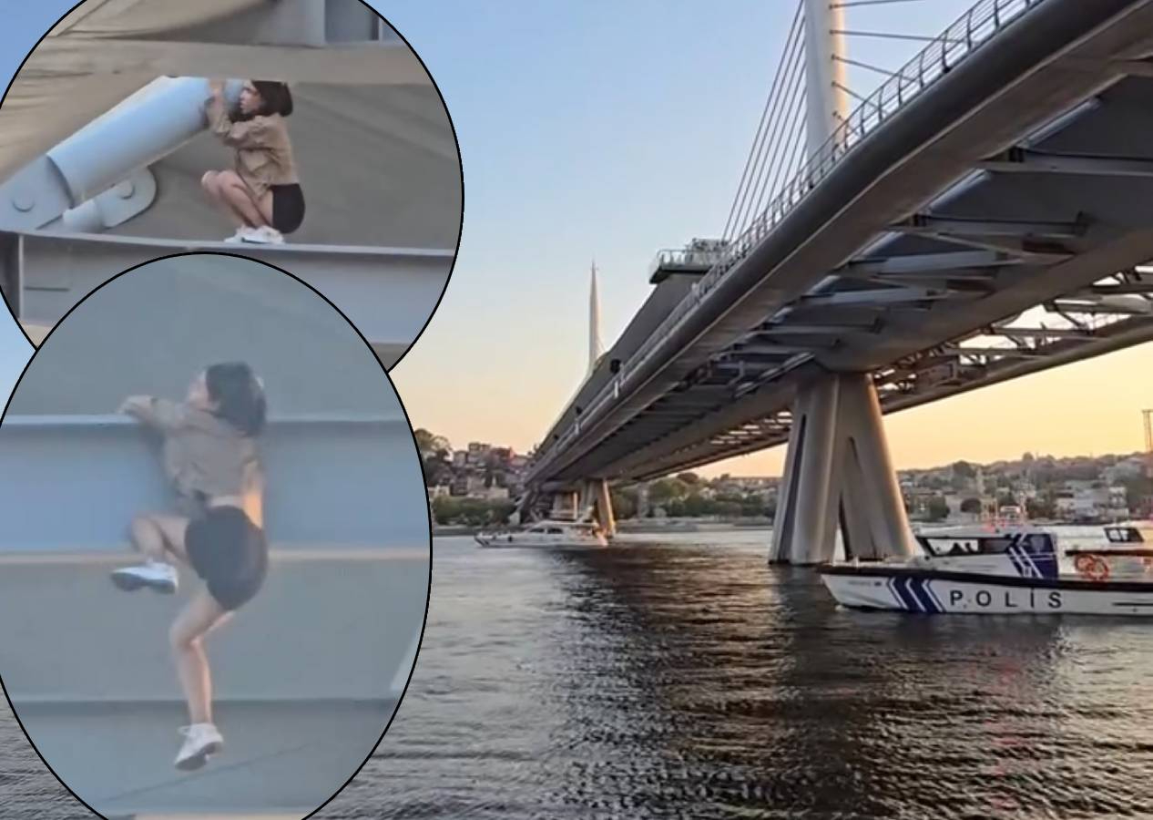Haliç Köprüsü'nde can pazarı: İntihar etmek isteyen kadını çekirdek çitleyerek izlediler