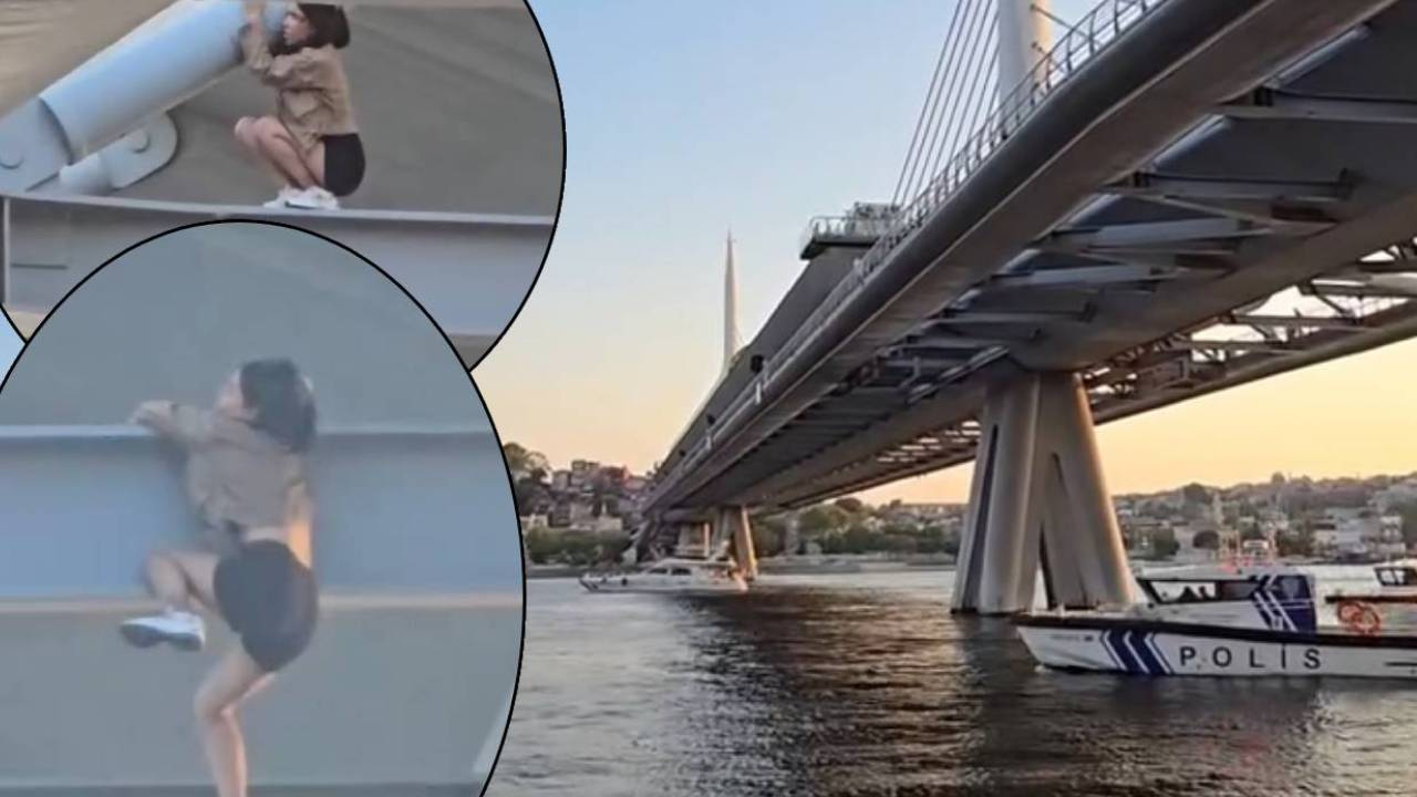 Haliç Metro Köprüsü'nde intihar girişimi! Genç kadın atlamak üzereydi