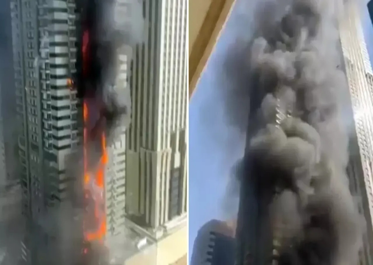 Dubai'de büyük yangın: 67 katlı gökdelen ateş topuna döndü!