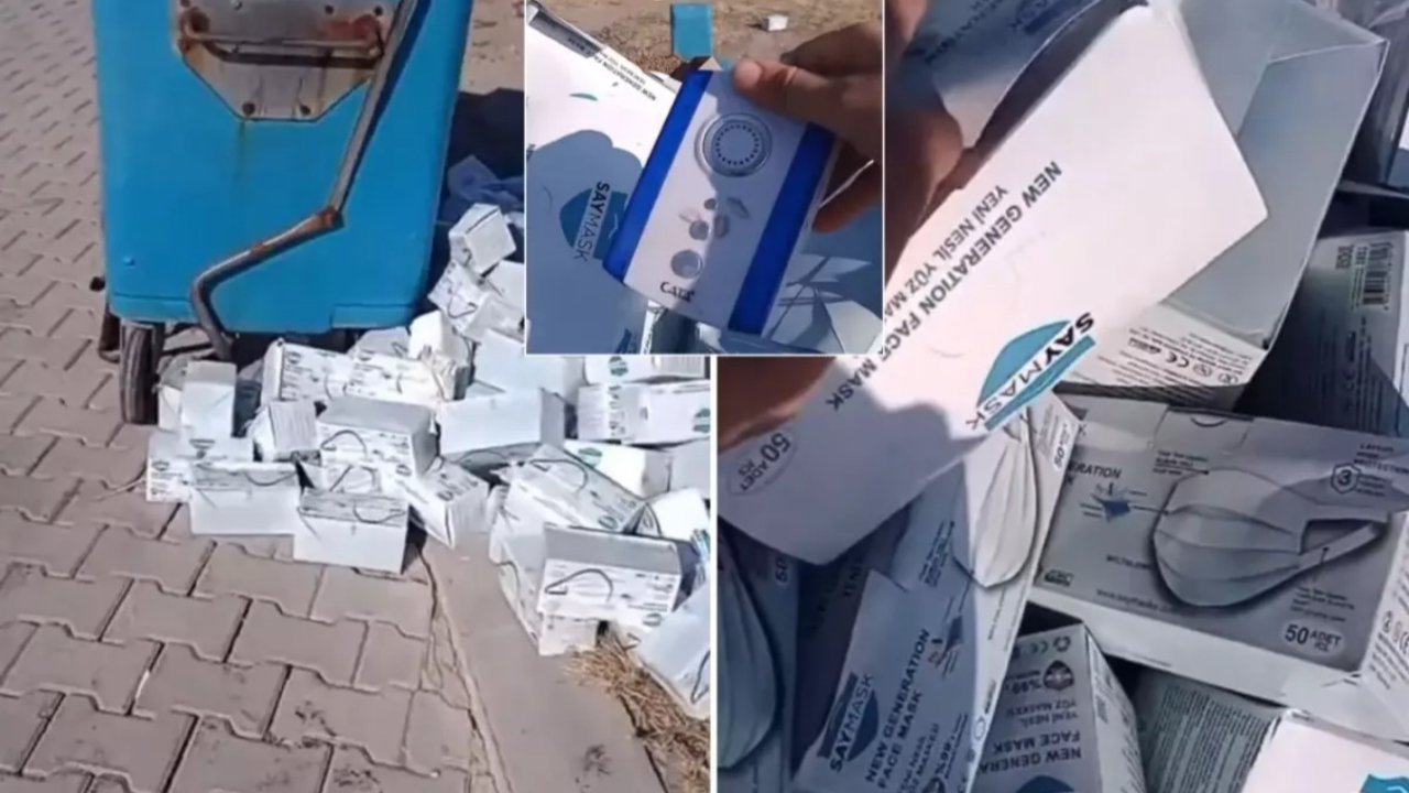 Kahramanmaraş'ta sağlık ocağında skandal: Kutularca maske ve cihaz çöpe atıldı, vatandaş isyan etti