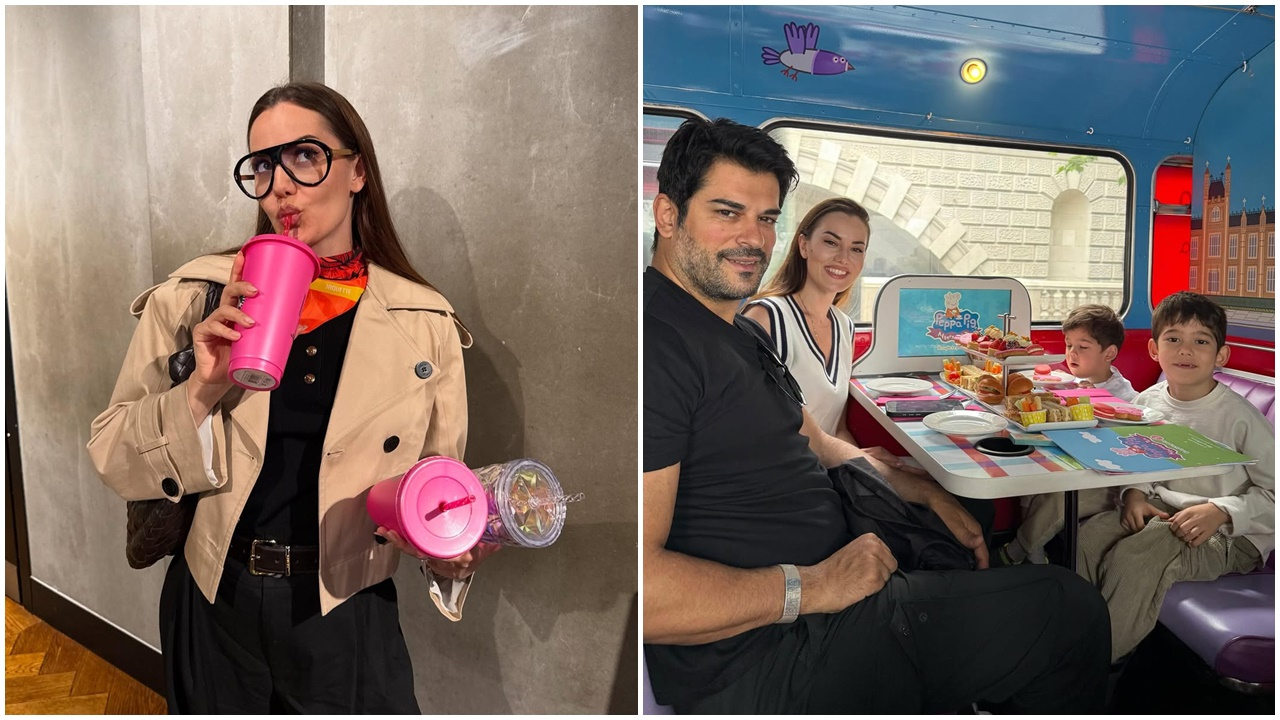 Fahriye Evcen'den yeni Londra pozları! Oğlu Karan ile keyifli anlarını paylaştı