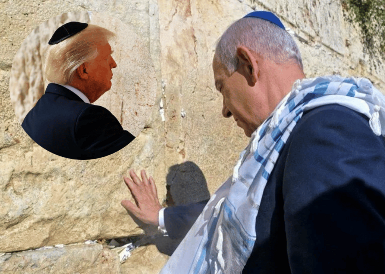 Binyamin Netanyahu, Ağlama Duvarı'nda Donald Trump için dua etti!