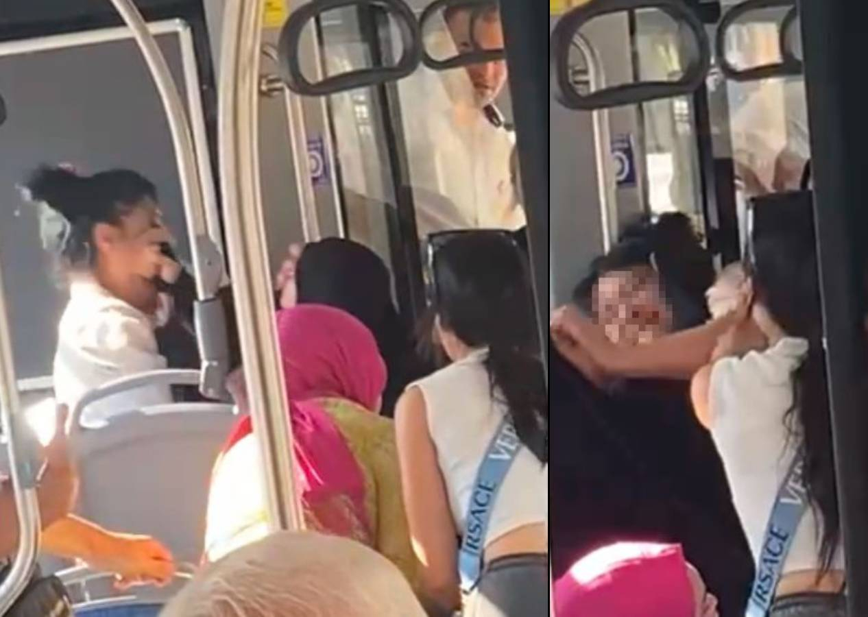 Otobüste laik atak geçirdi, tesettürlü kadına hakaret edip saldırdı: İstemiyorum git bu ülkeden