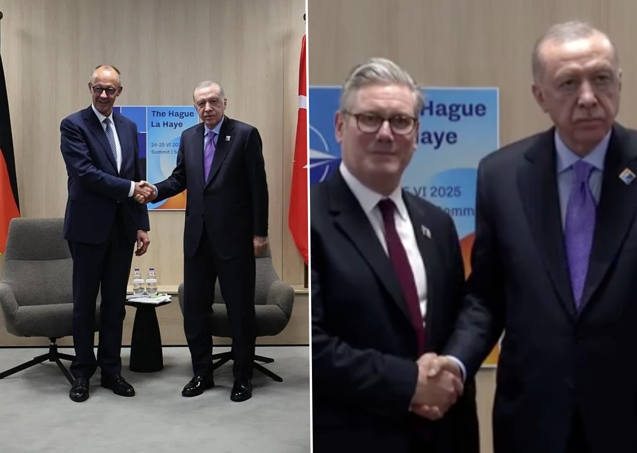 Erdoğan'dan NATO diplomasisi: İngiltere ve Almanya liderleriyle görüştü!
