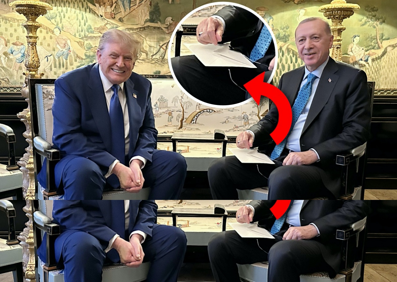 Cumhurbaşkanı Erdoğan-Trump zirvesinde dikkat çeken detay! Erdoğan'ın elindeki zarfta ne var? İşte iki senaryo...