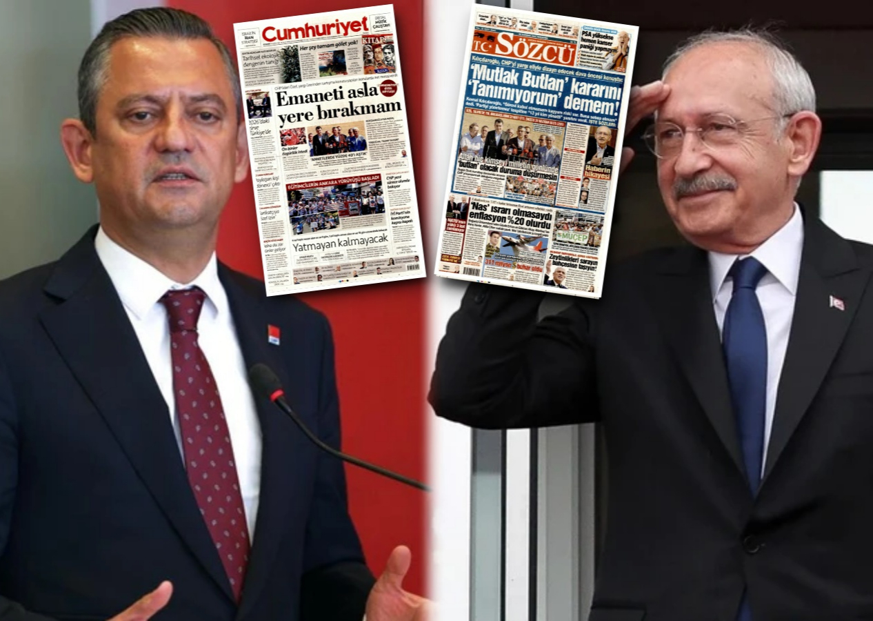 Kılıçdaroğlu ile Özgür Özel arasında butlan restleşmesi! CHP’de kritik karar öncesi savaş manşetlerde... Sözcü Kılıçdaroğlu'nu, Cumhuriyet Özgür Özel'i verdi