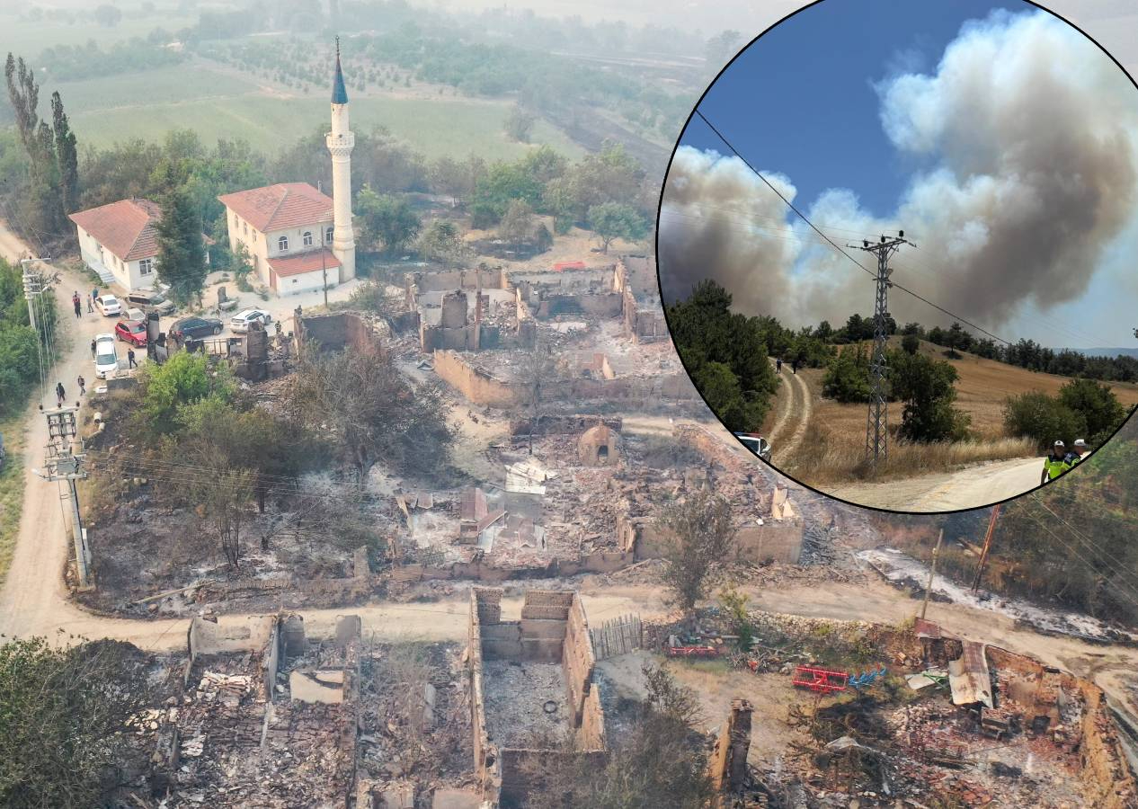 Sakarya yangını Bilecik'e sıçradı, köyler tahliye edildi! Alevlerin teslim aldığı bölgeden korkunç kareler