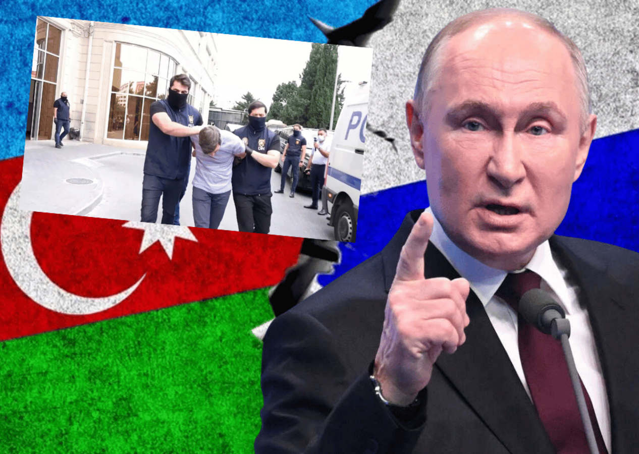 Azerbaycan'da Vladimir Putin'i çıldırtacak görüntü: 2 istihbaratçıya gözaltı!