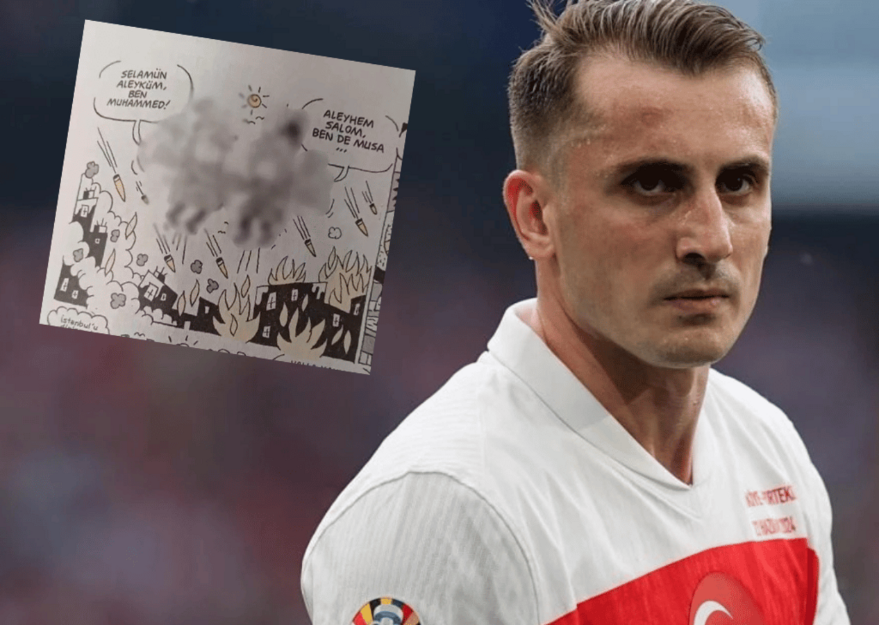 Kerem Aktürkoğlu’ndan Leman Dergisi’nin alçak çizimine tepki: Yere batsın aşağılık zihniyetiniz!