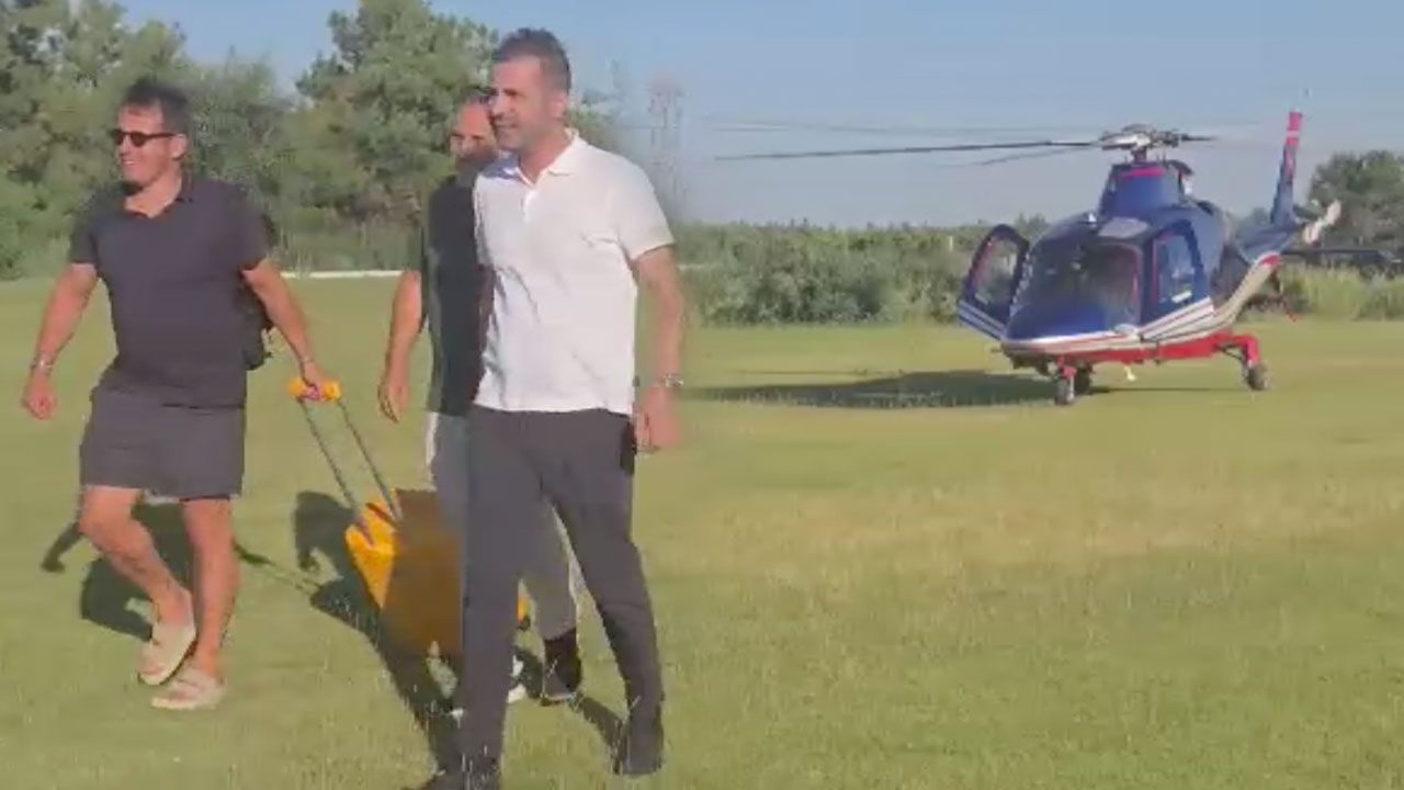 Yok daha neler: Emre Belözoğlu, takımının ilk antrenmanına helikopterle geldi