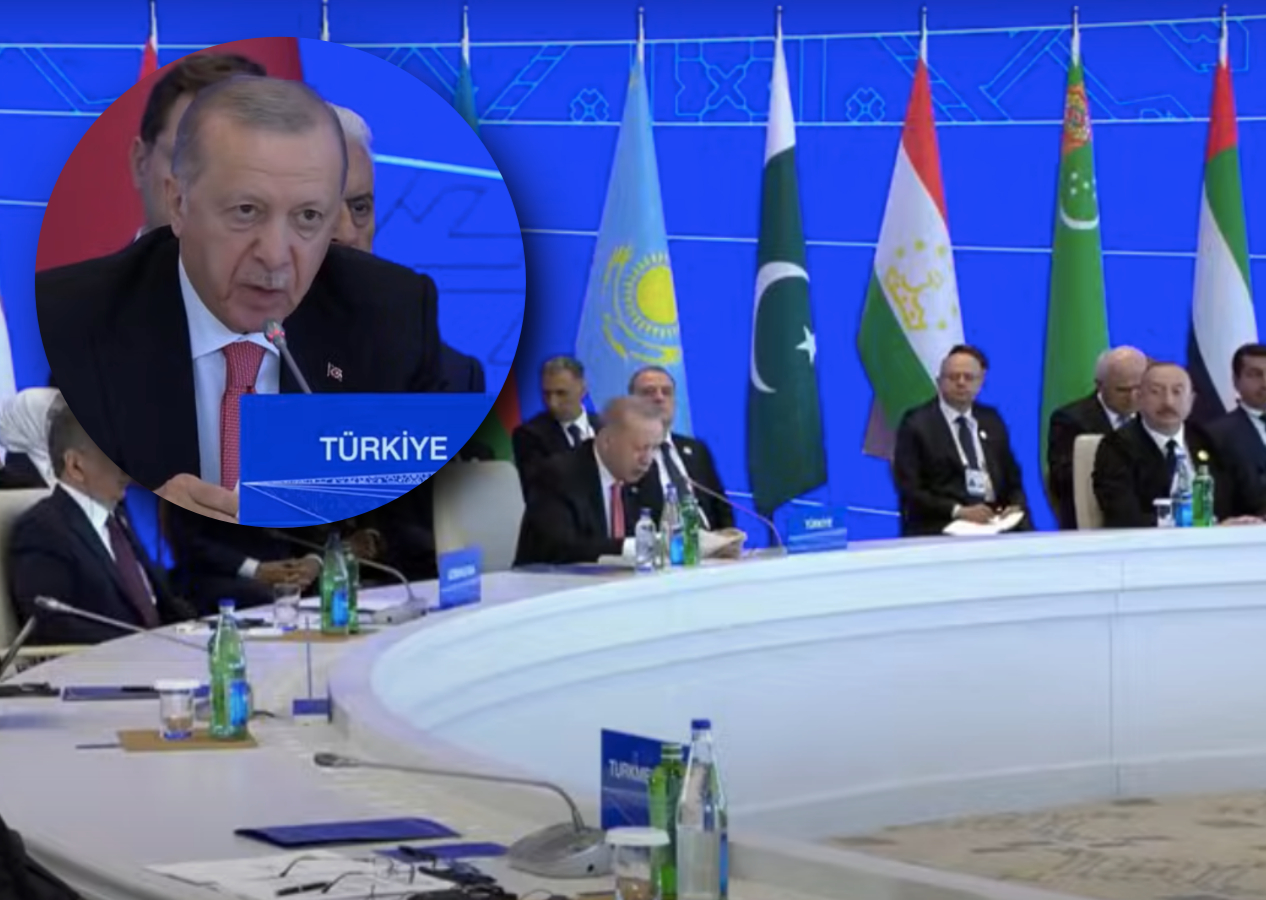 Cumhurbaşkanı Erdoğan Azerbaycan'da! "Filistin davasını terk edemeyiz! İsrail'in saldırıları bölgemizi tehdit ediyor"