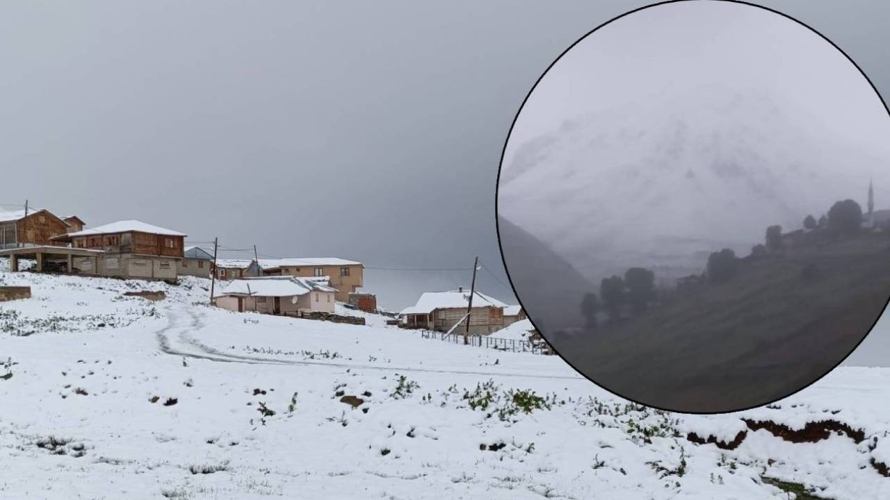 Rize'nin yaylalarında temmuz ayında kar yağışı