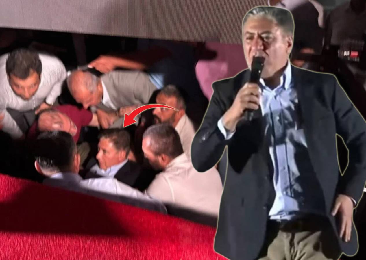 CHP Grup Başkanvekili Murat Emir Adıyaman mitinginde sahneden düştü, kaburgasını kırdı