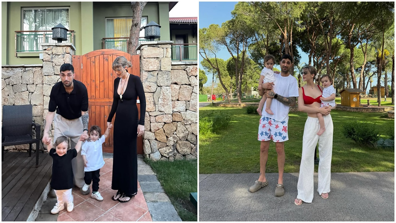 Yasemin Şefkatli ve İdo Tatlıses’ten ikizleriyle unutulmaz tatil pozları!
