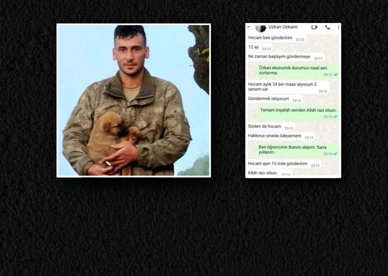 Şehit Özkan Özkanlı'nın yetim öğrencilere burs verdiği ortaya çıktı... Yürek burkan mesajlaşma...