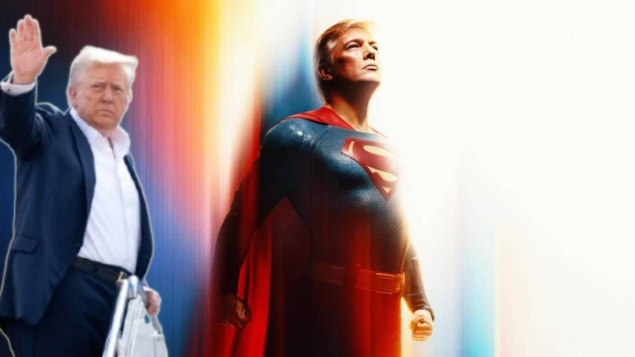 Beyaz Saray'dan ilginç paylaşım... Donald Trump'ı "Superman" yaptılar, öve öve bitiremediler
