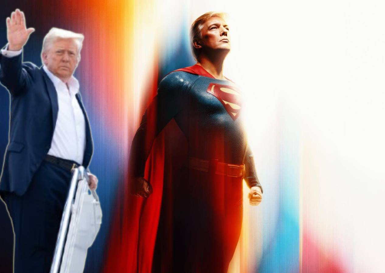 Beyaz Saray'dan ilginç paylaşım... Donald Trump'ı "Superman" yaptılar, öve öve bitiremediler