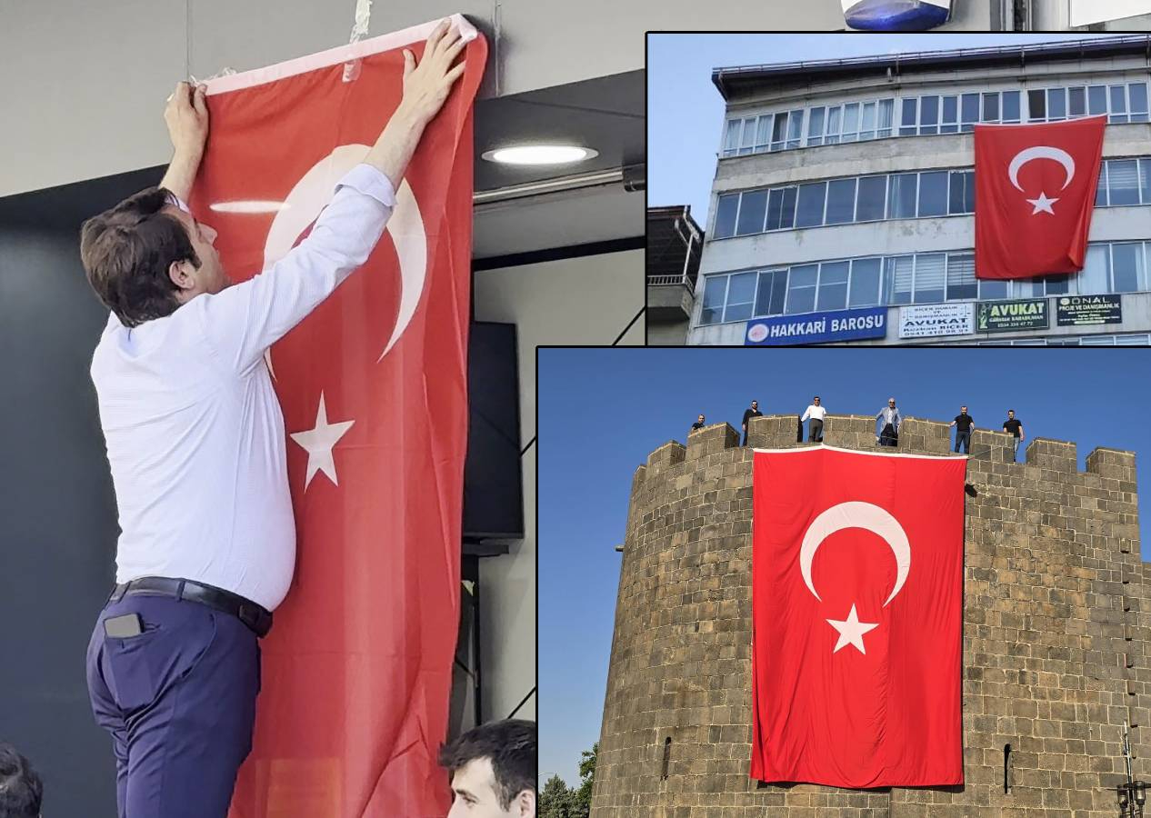 Erdoğan'ın çağrısının ardından Hakkari’den İstanbul'a herkes Türk bayrağı asmaya başladı