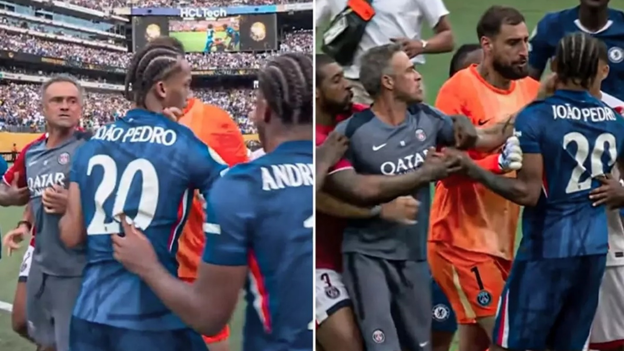 FIFA Kulüpler Dünya Kupası finalinde gergin anlar! PSG teknik direktörü Luis Enrique, Chelsea'li Joao Pedro’ya saldırdı! Gözler FIFA Disiplin Kurulu kararına çevrildi