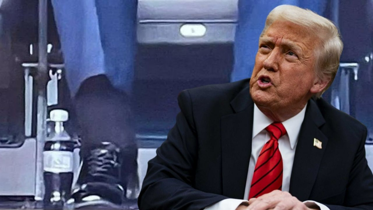 Dünyayı karıştıran fotoğraf!  Beyaz Saray'dan son dakika! Trump'ın ayakları neden böyle görünüyor?
