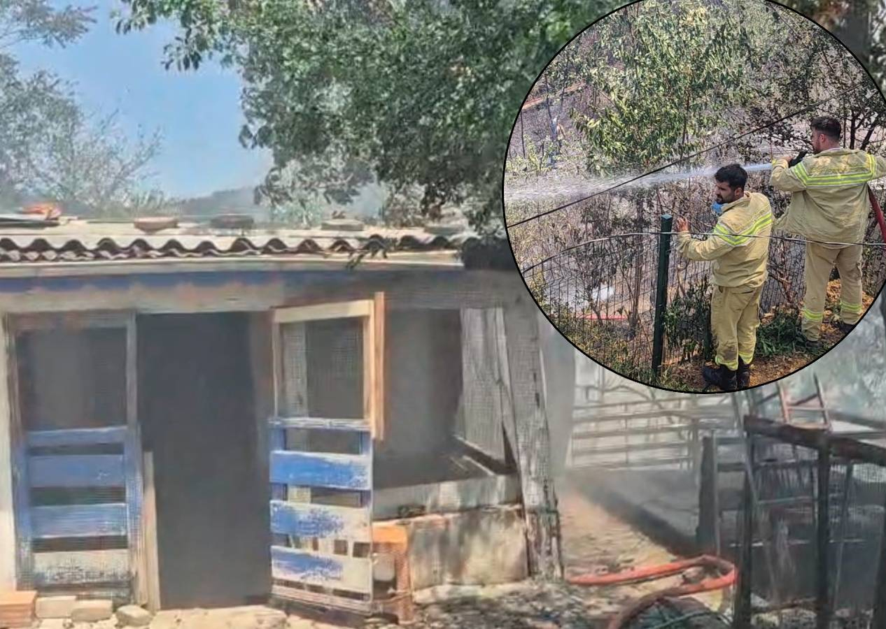 Sultangazi'de otluk alandaki yangın gecekondulara sıçradı, iki ev kullanılamaz hale geldi, aileler perişan