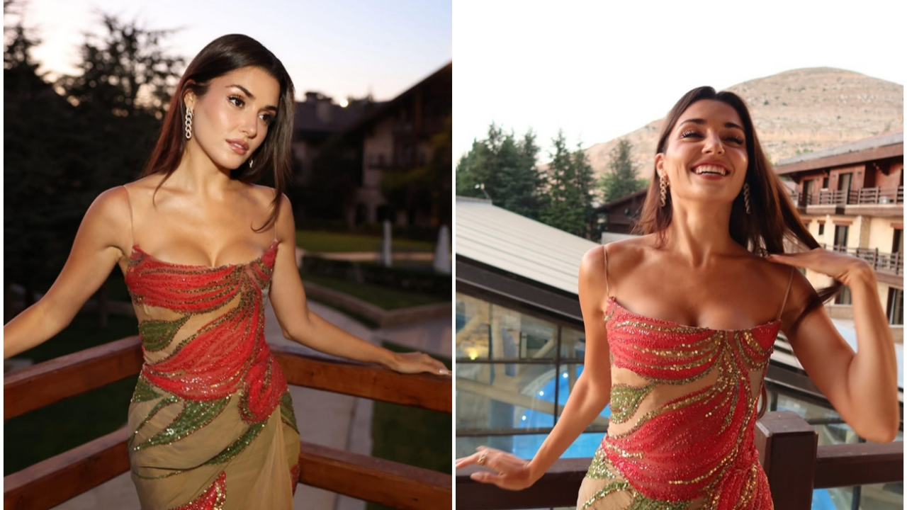 Hande Erçel, Elie Saab'ın oğlunun düğününde şıklığıyla göz kamaştırdı