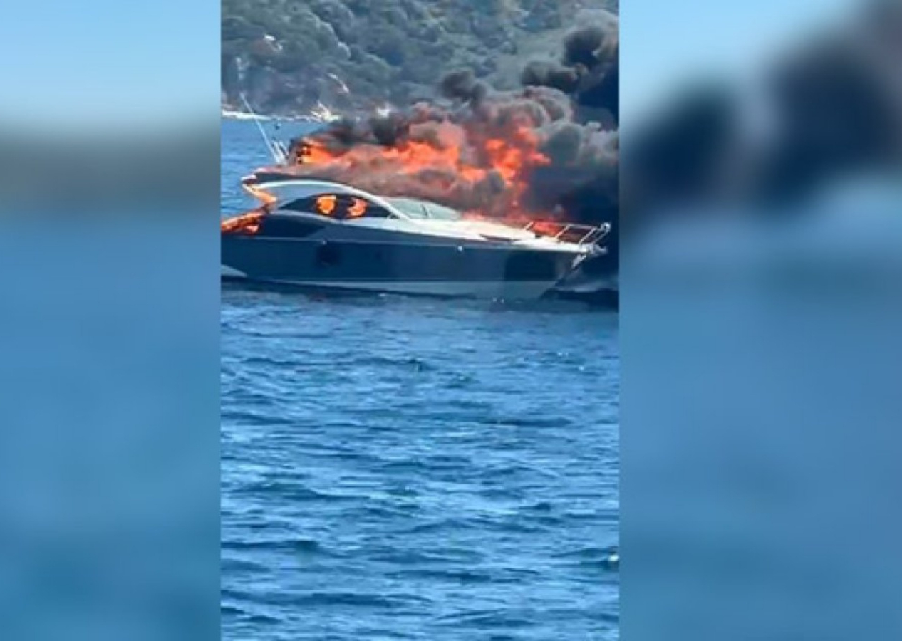 Adalar'da lüks yat alev alev yandı, yolcu gemisi kaptanı kılını kıpırdatmadı! "Sakın simit atmayın"