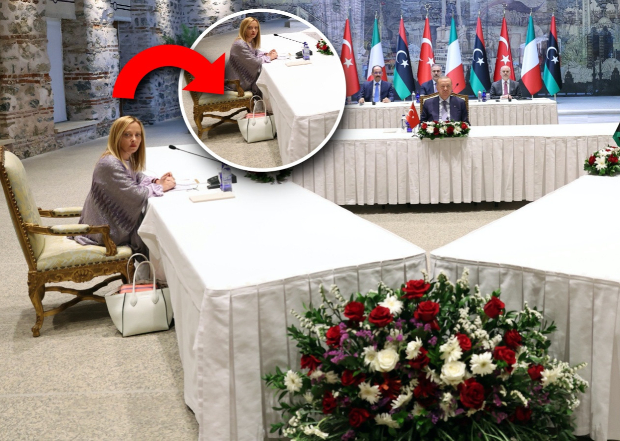 Meloni’nin çantasında ne var? Erdoğan-Meloni-Dibeybe üçlü zirvesinden ilk kareler!