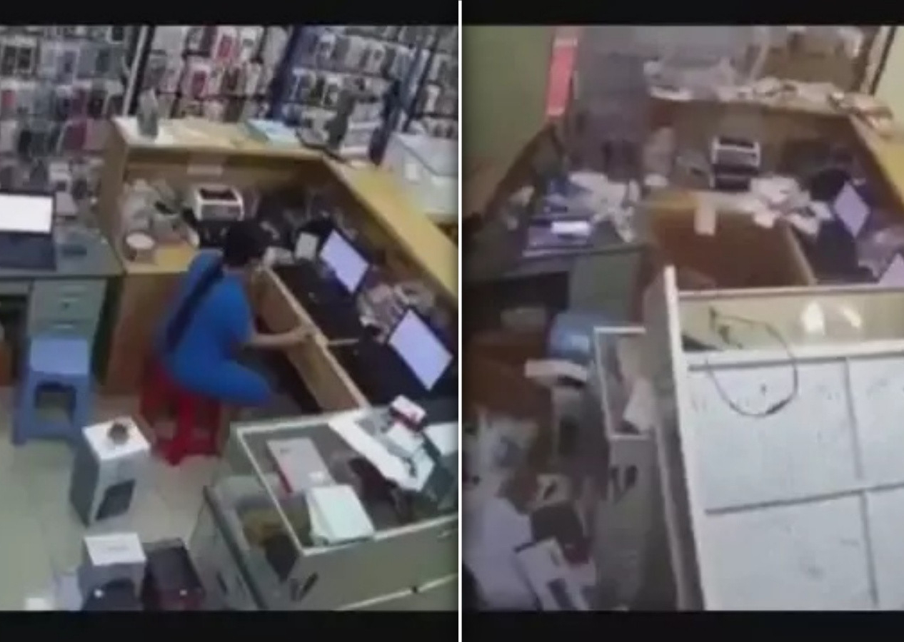 Rusya'daki depremin dehşet anı kamerada! 8,8’lik sarsıntı dükkanı saniyeler içinde yıktı...
