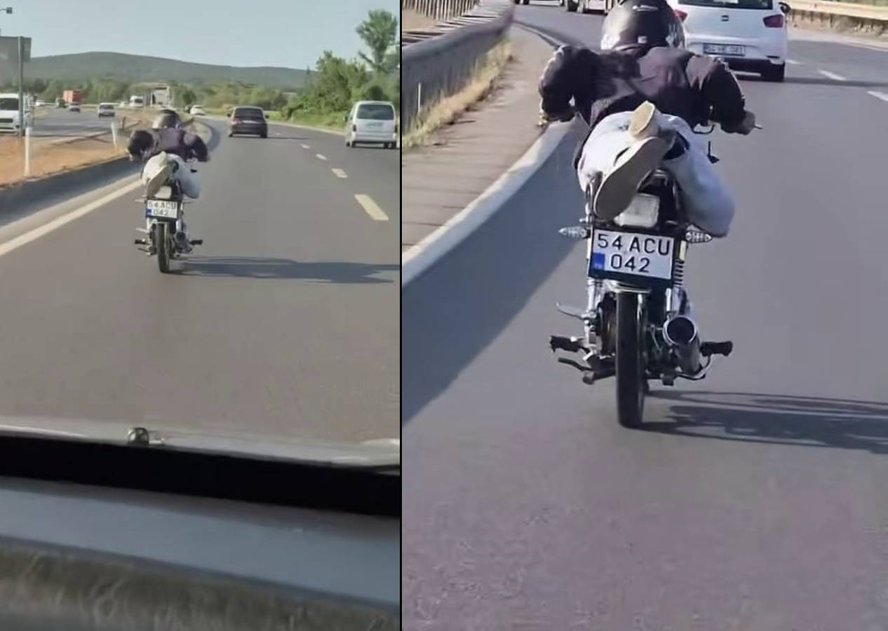 Motosiklet üzerinde ölümle dans! "Kendileri geberiyor, diğer sürücülerin de başını yakıyorlar"
