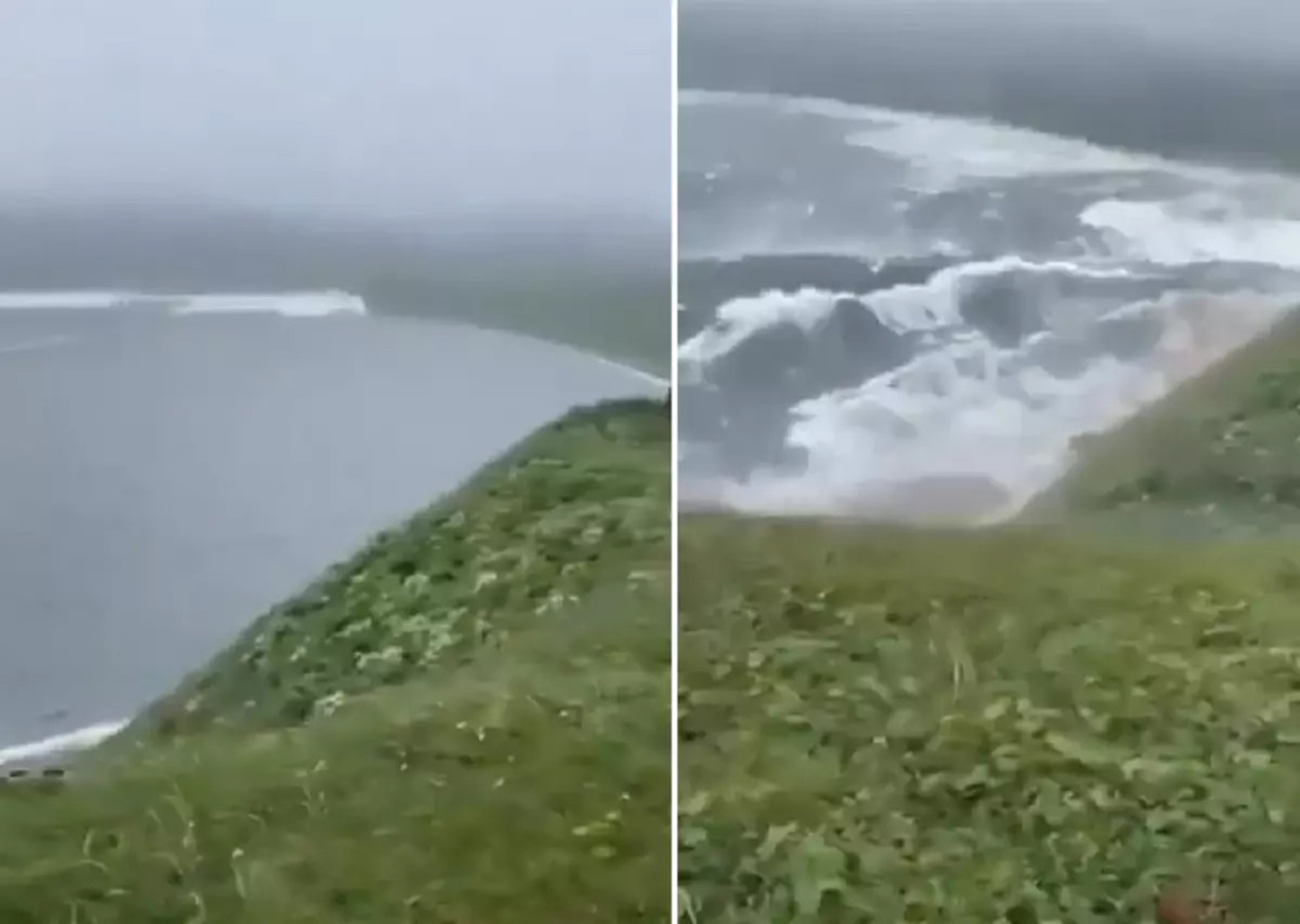 Rusya'daki 8.8'lik depremin ardından oluşan korkunç tsunami böyle görüntülendi