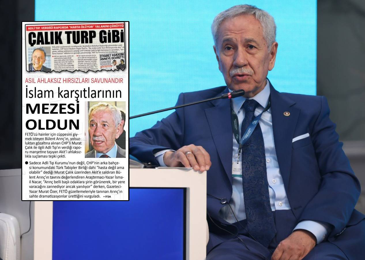 Akit & Bülent Arınç polemiği: "FETÖ güzellemeleriyle tanınan..." Gazetenin cevabı sert oldu