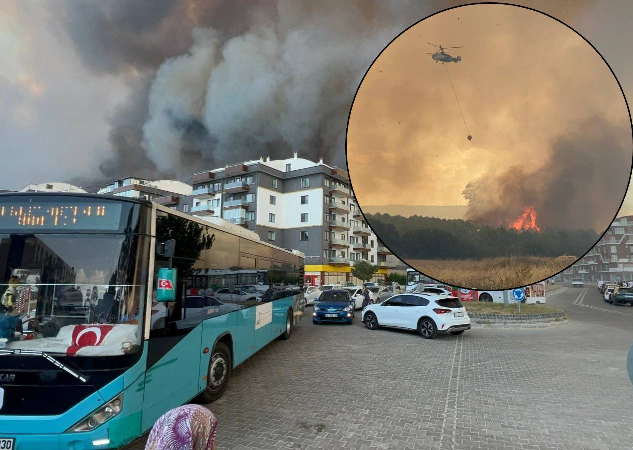 Çanakkale'de orman yangını: Alevler şehir merkezine yaklaştı, hastanede panik!